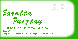 sarolta pusztay business card